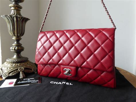 chanel classic clutch with chain red youtube|Chanel classic clutch.